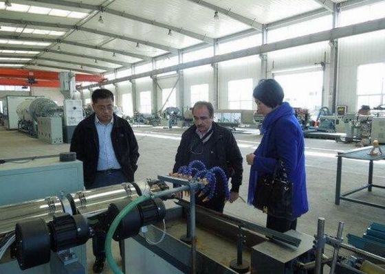 Sprial Wrapping Band plastic extruder machine , Electrical Wire Sleeves Plastic Production Line