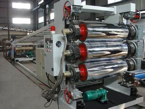Multilayer Hollow Plastic Sheet Extrusion Line for Cups , PP / PE Box Sheet Extruder